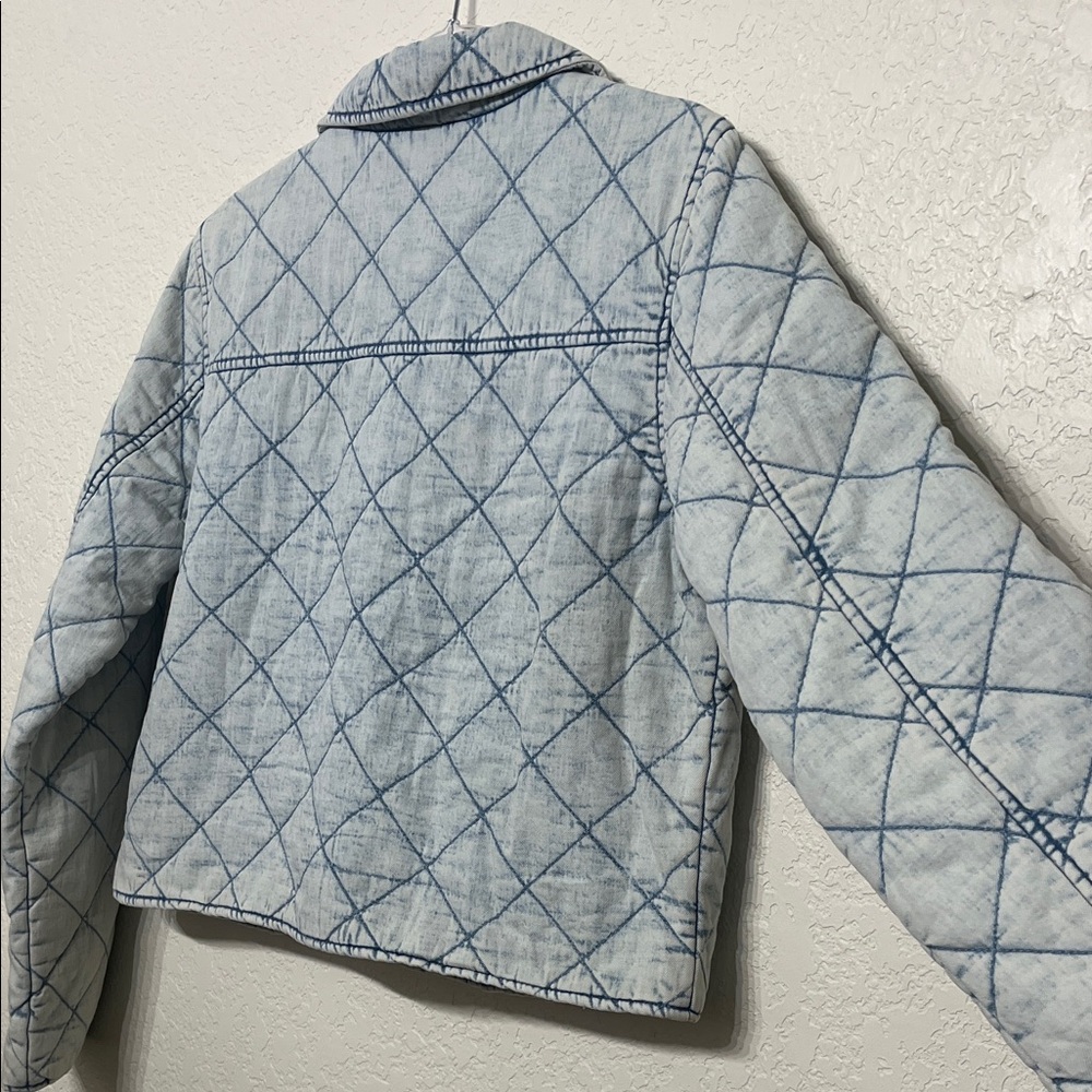 Marc New York Women’s Size Medium Light Blue Quilted Denim Jacket - Picture 11 of 11